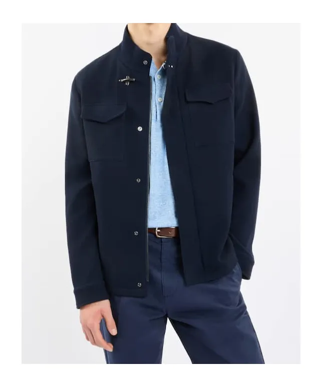 Pocket-Detailed Waffle-Knit Jacket