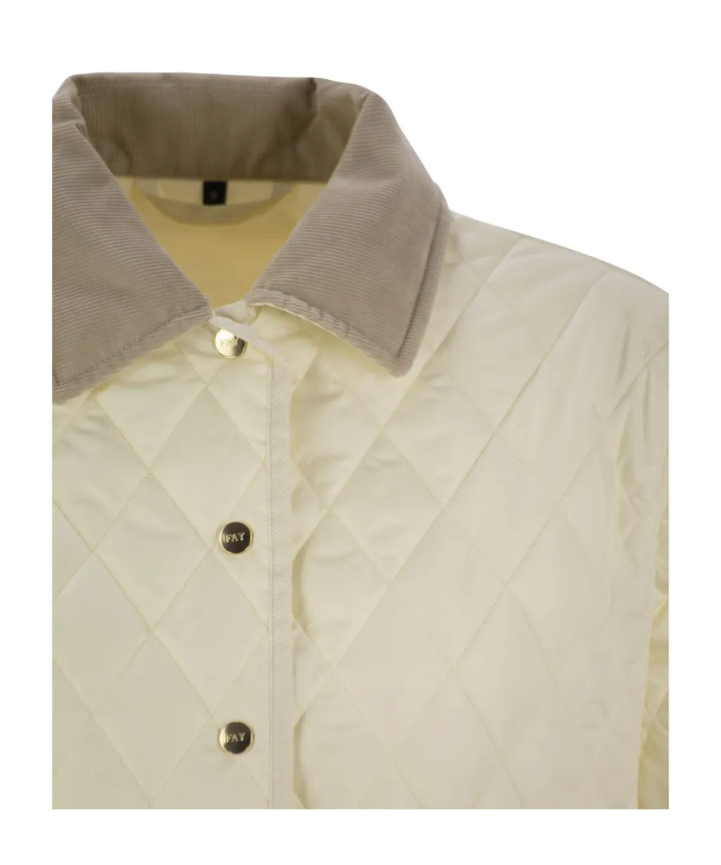 Diamond Quilted Shirt Jacket