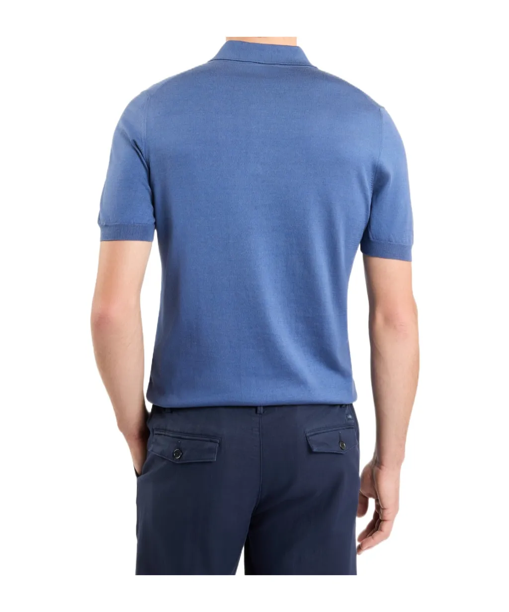Short-Sleeve Knitted Polo Shirt