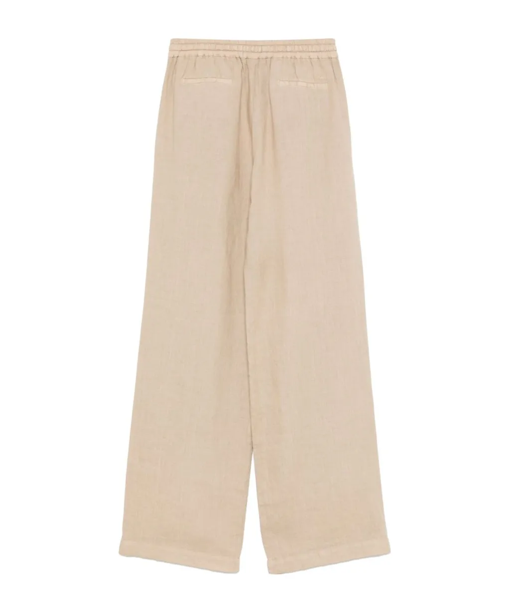 Linen Straight-Leg Trousers