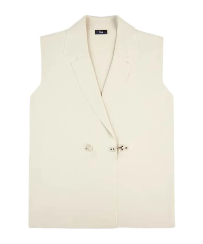 Double-Breasted Knit Vest