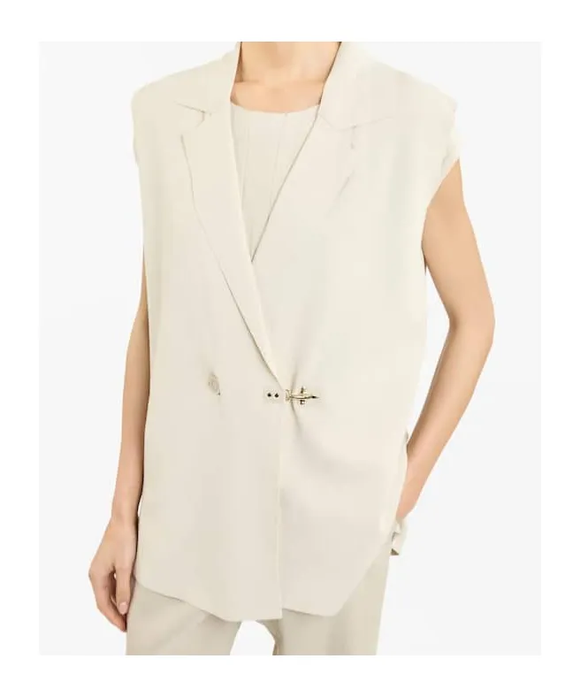 Double-Breasted Knit Vest