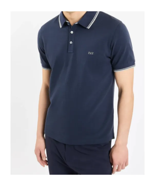 Striped Collar Polo Shirt
