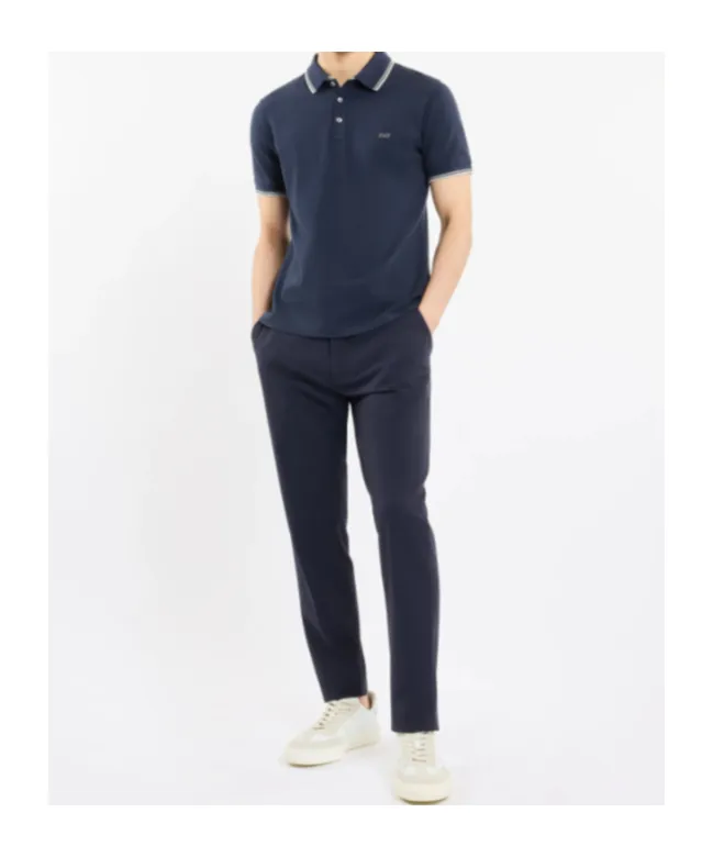Striped Collar Polo Shirt