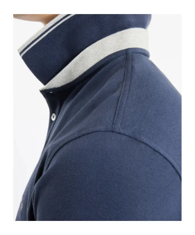 Striped Collar Polo Shirt