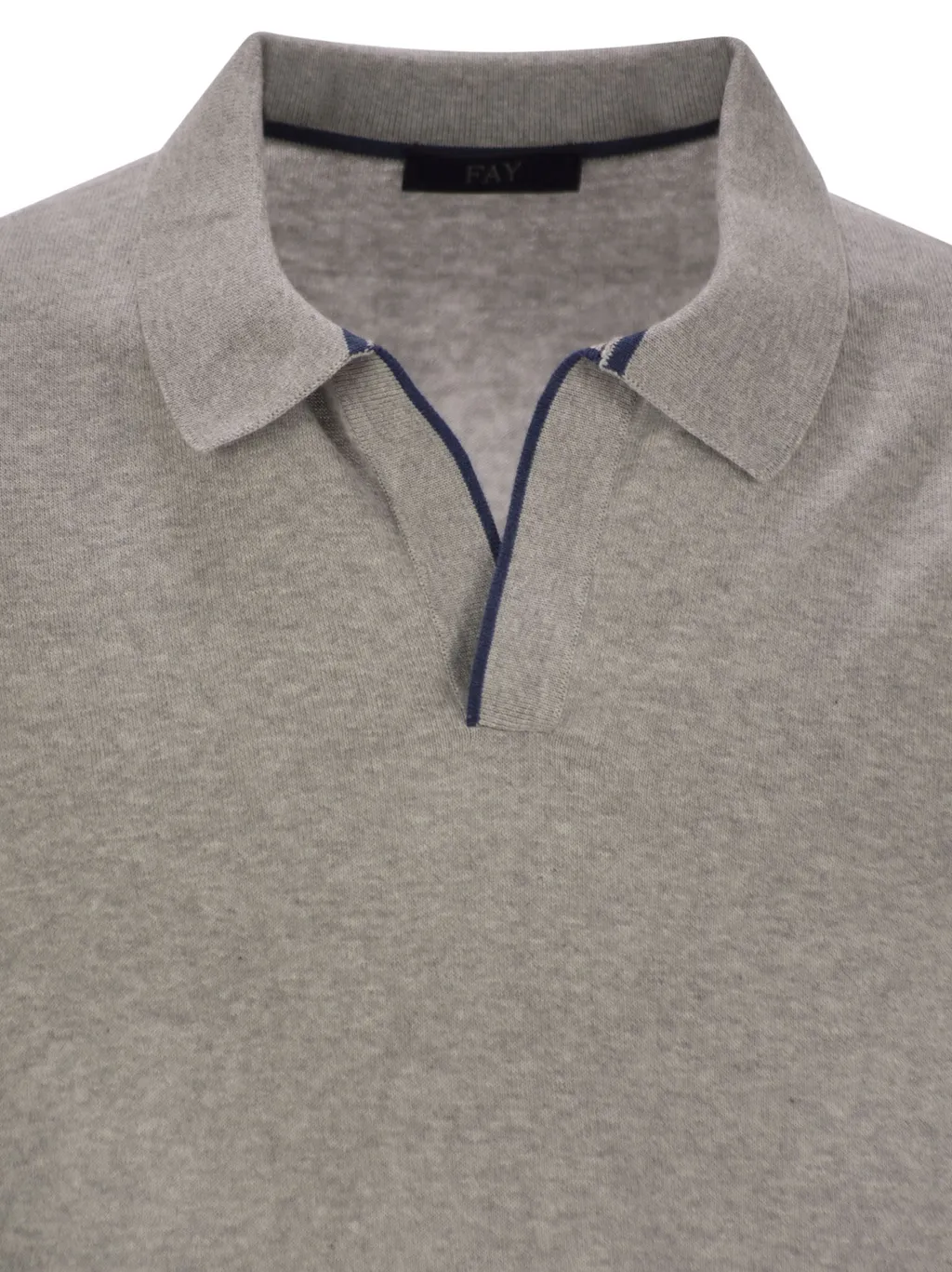 Buttonless Knit Polo Shirt