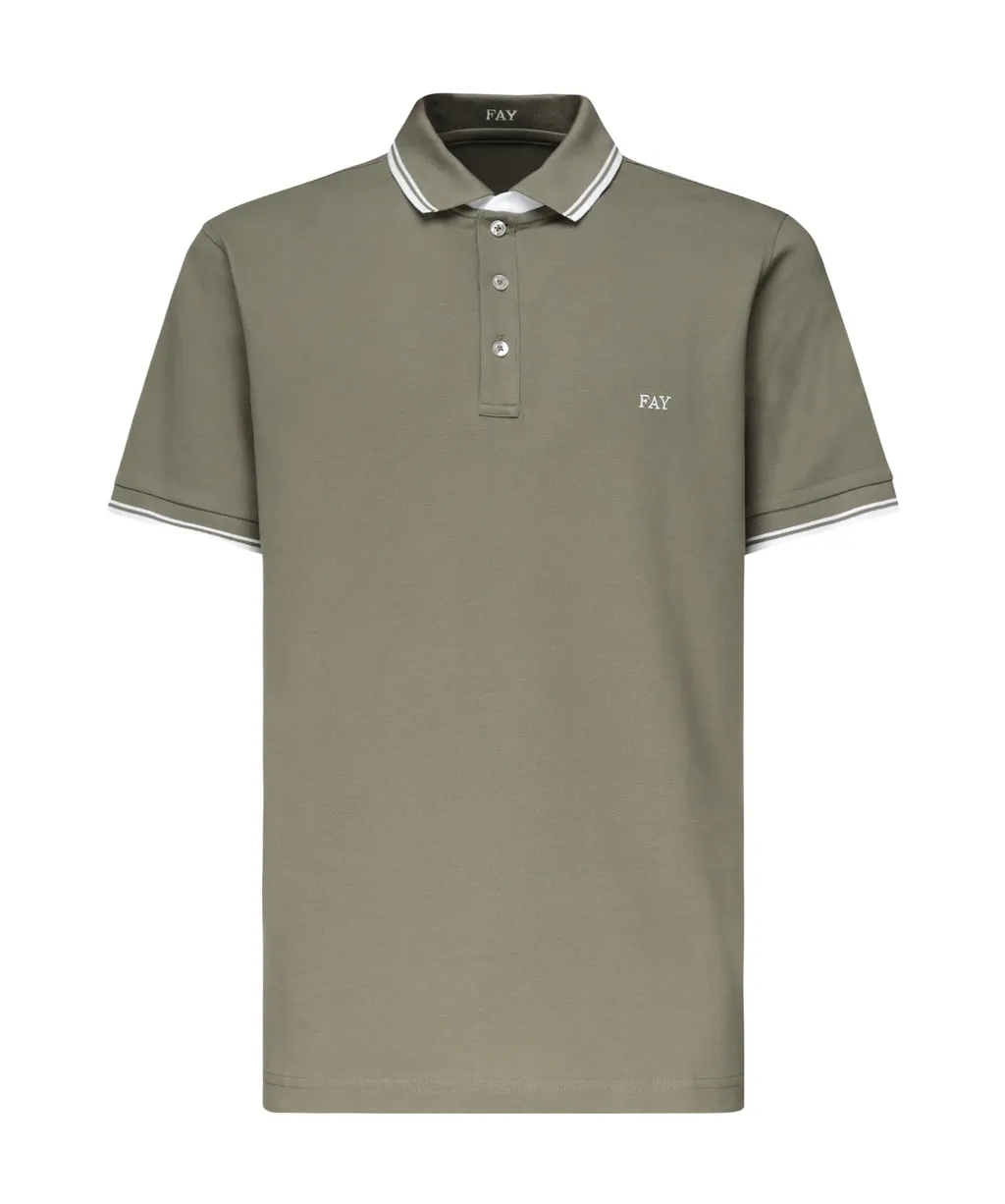 Striped Collar Polo Shirt