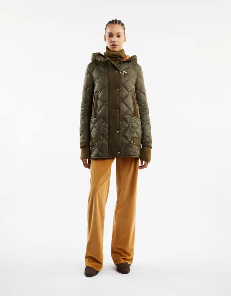 Quilted Hooded Coat