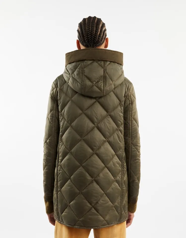 Quilted Hooded Coat