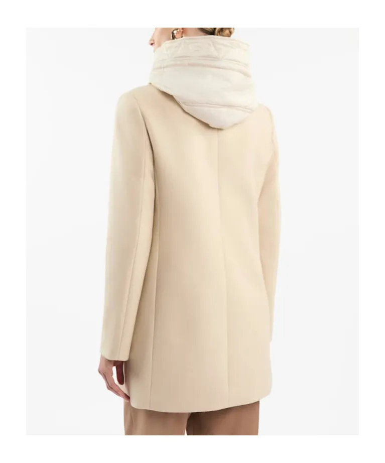Long-Sleeved Hooded Coat