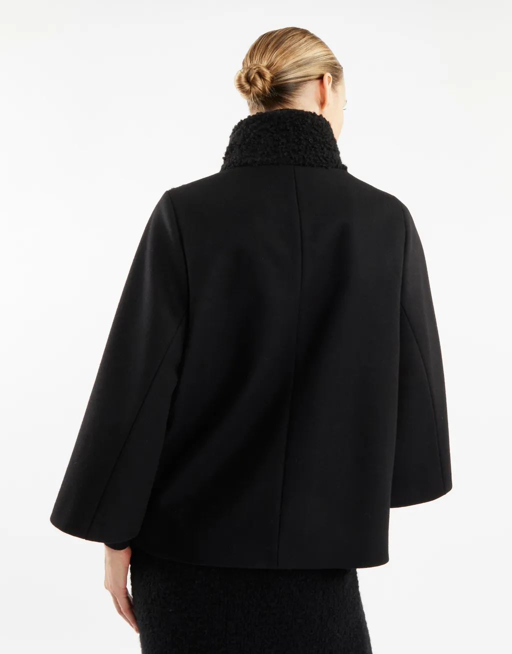 Bouclé-Detailed Coat