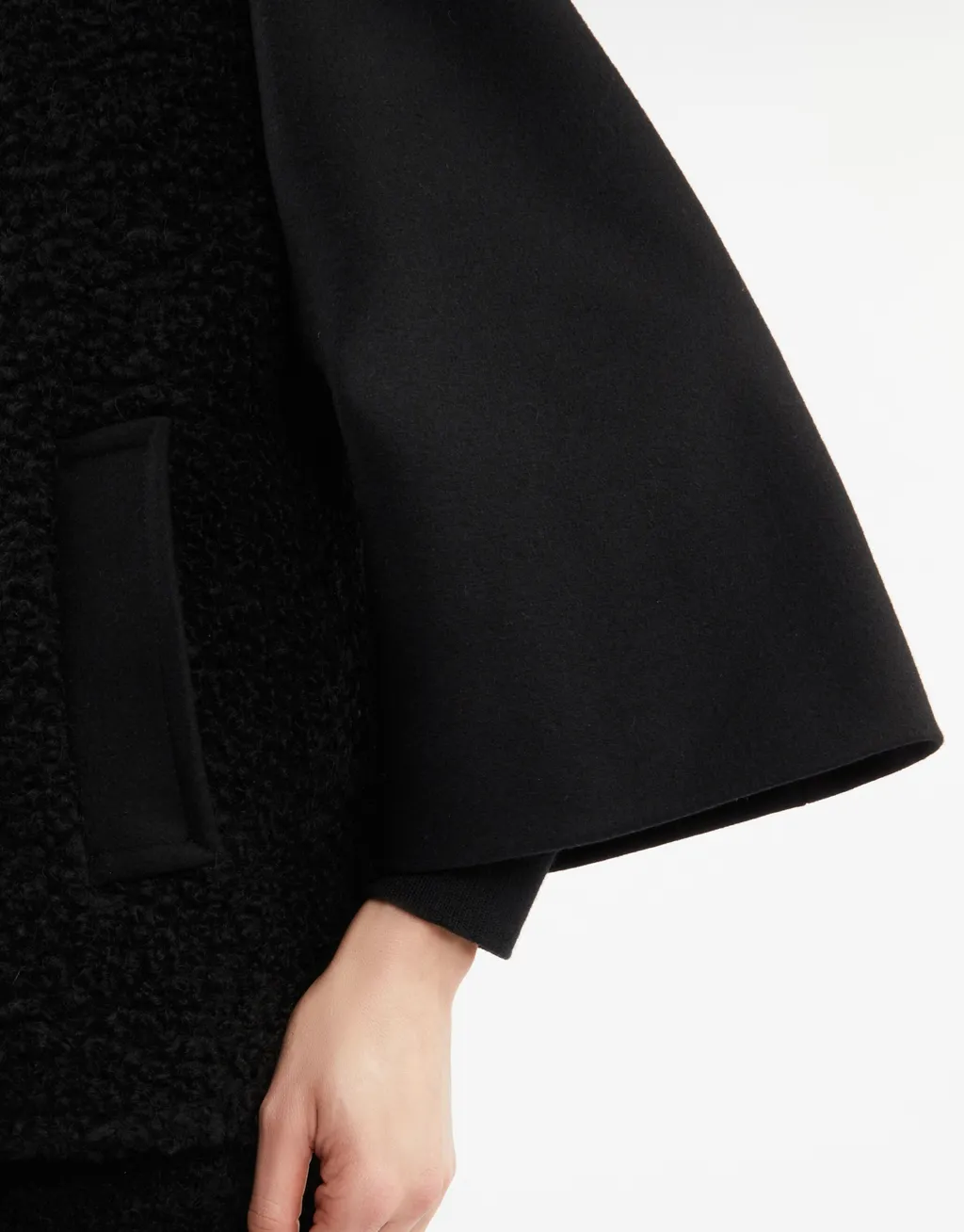 Bouclé-Detailed Coat