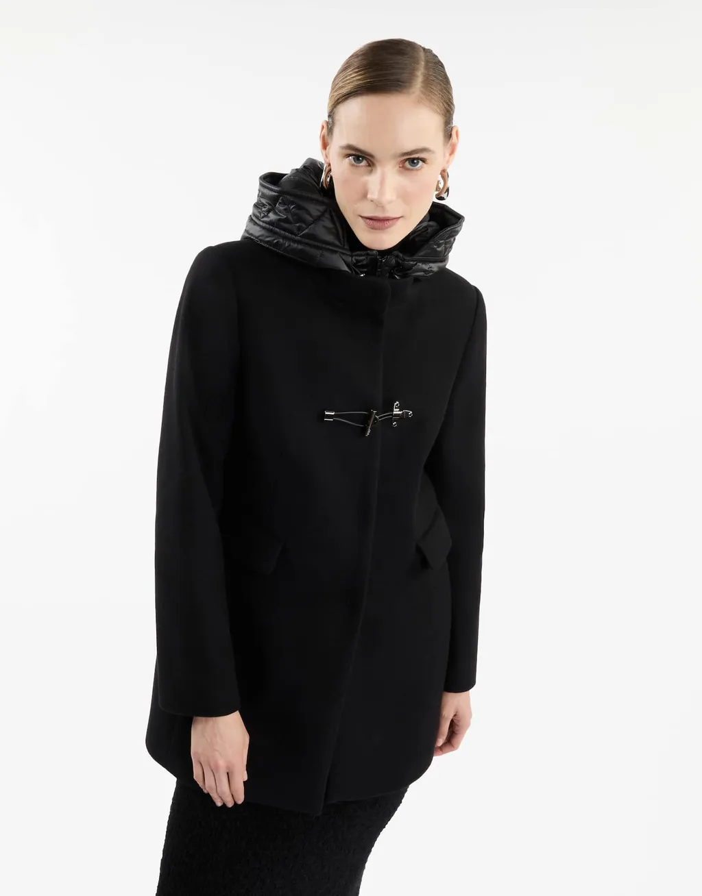 Long-Sleeved Hooded Coat