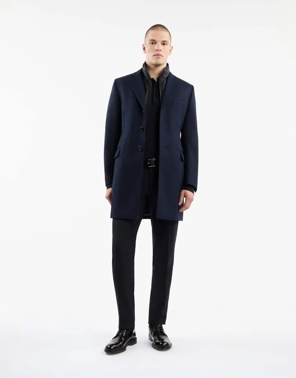 Layered Straight Hem Coat