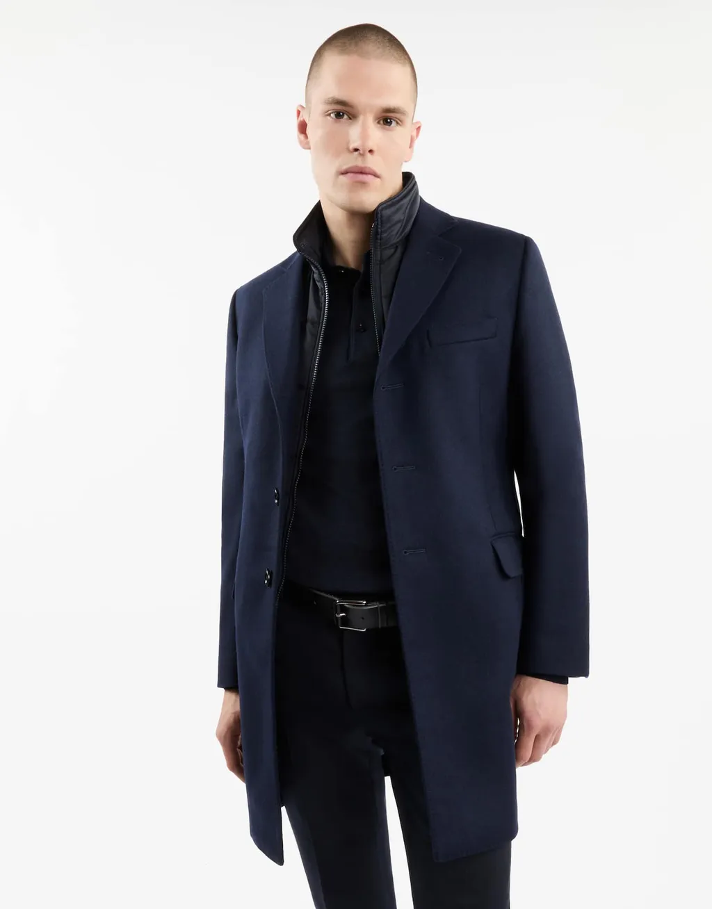 Layered Straight Hem Coat