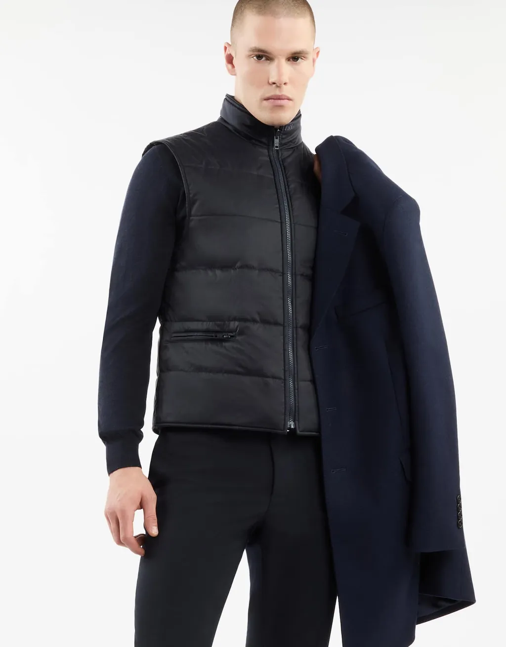 Layered Straight Hem Coat