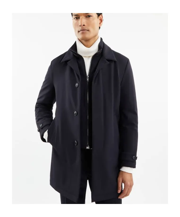 Logo-Patch Long-Sleeved Coat