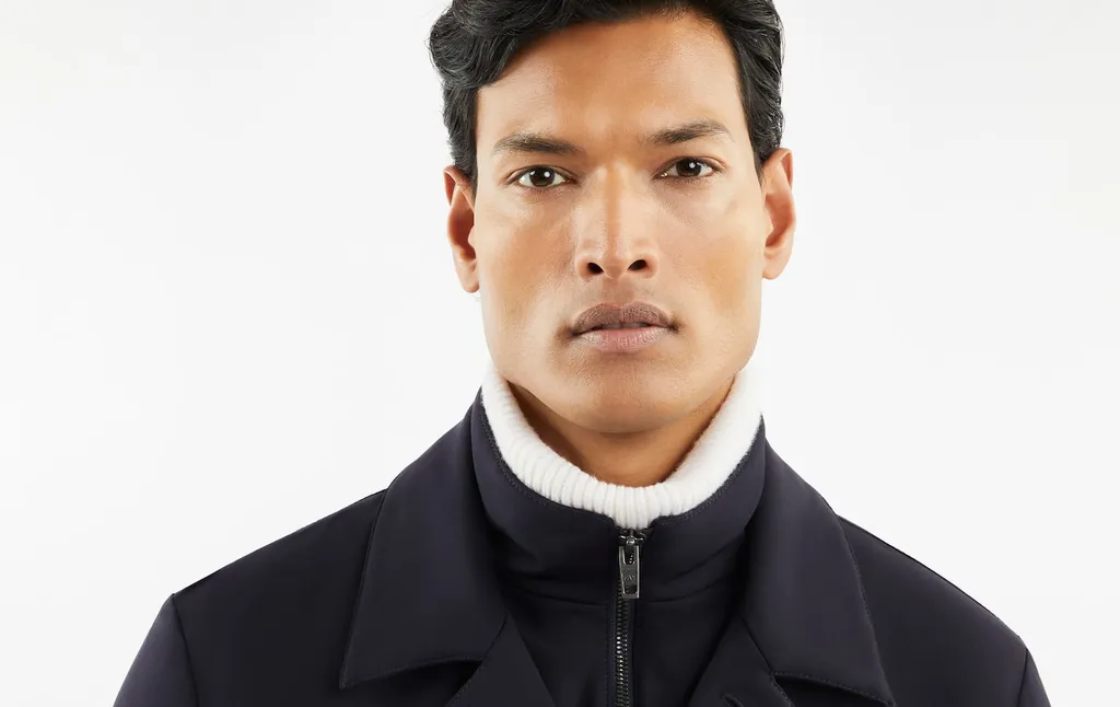 Logo-Patch Long-Sleeved Coat