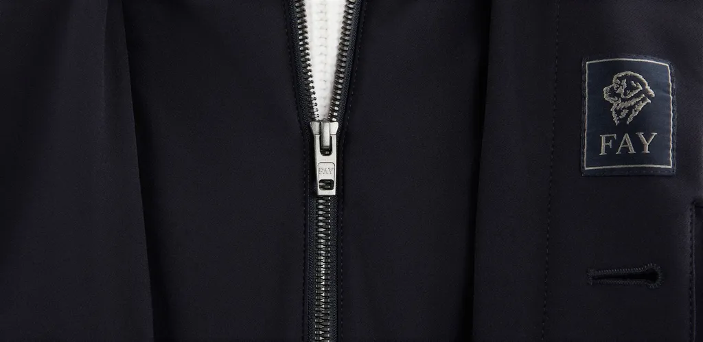 Logo-Patch Long-Sleeved Coat