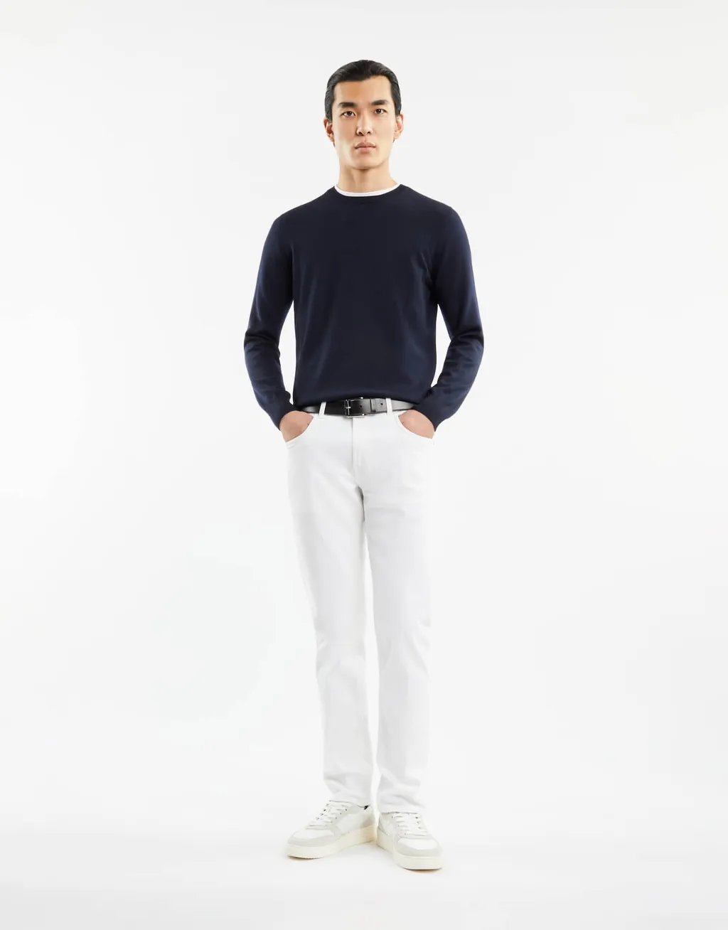 Long-Sleeved Round-Neck Jumper