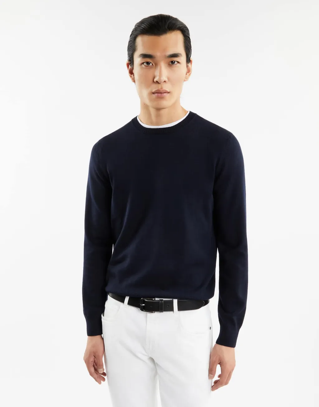 Long-Sleeved Round-Neck Jumper