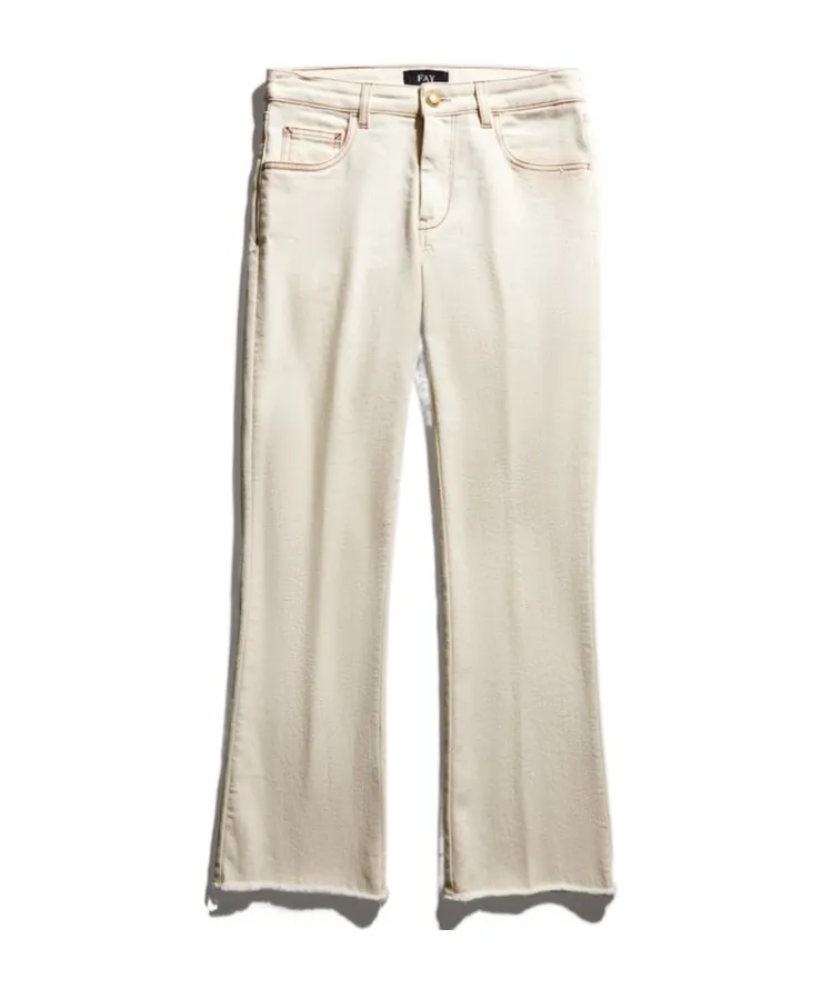 Logo-Patch Cropped Jeans
