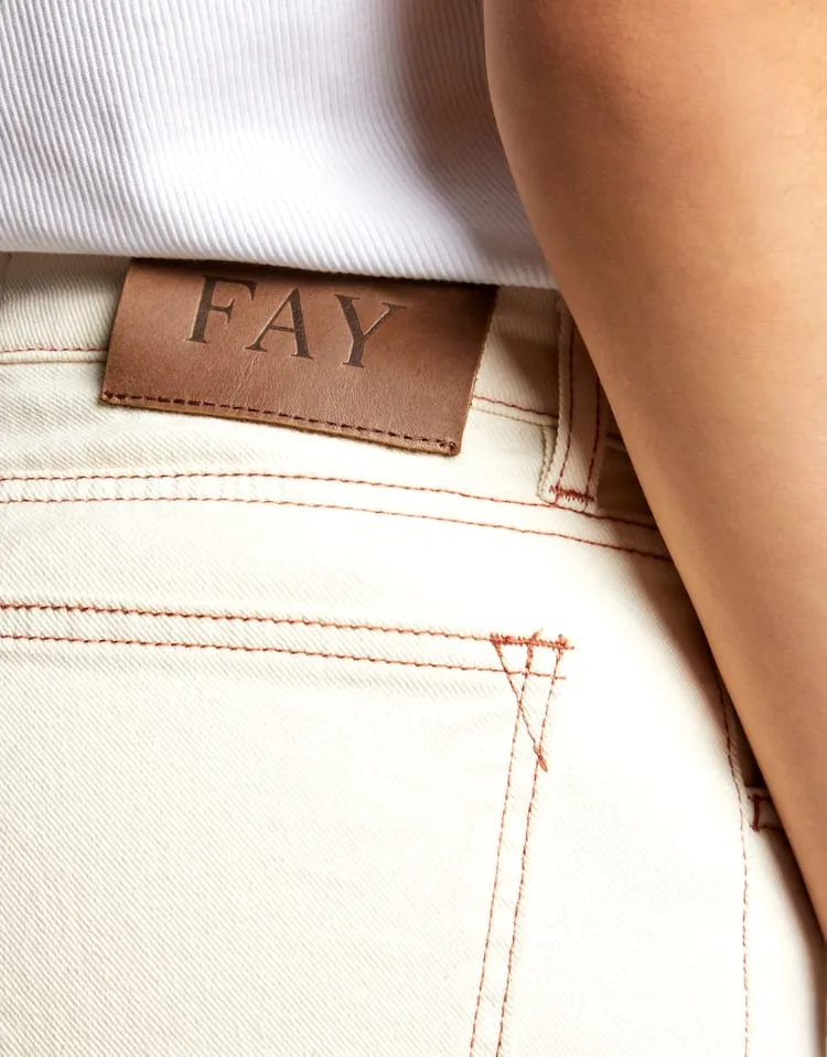 Logo-Patch Cropped Jeans