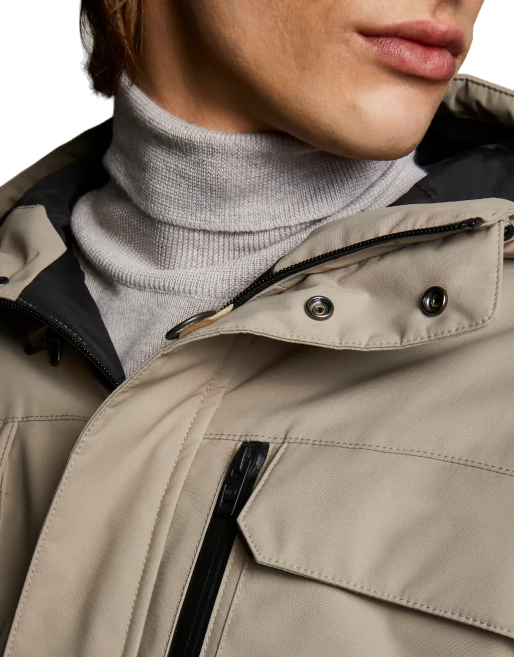 Hooded Long-Sleeved Casual Jacket