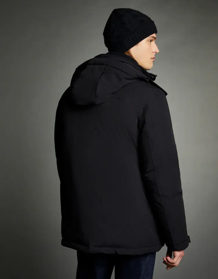 Technical Fabric Hooded Jacket