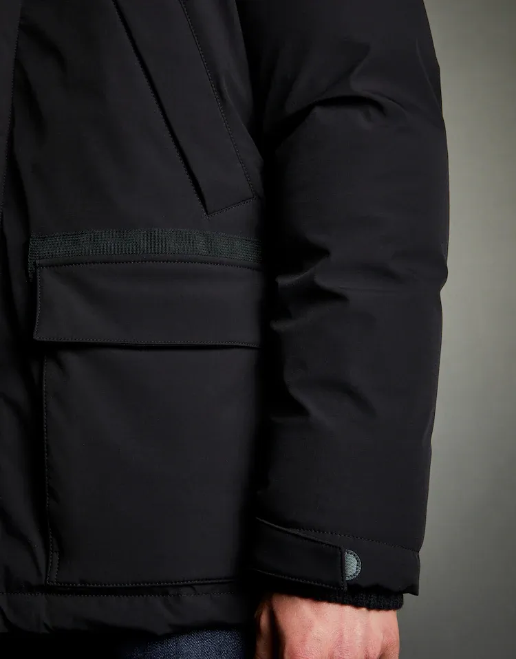 Technical Fabric Hooded Jacket