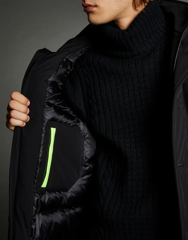 Technical Fabric Hooded Jacket