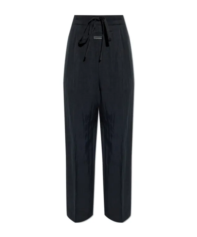 Pleated-Front Drawstring Trousers