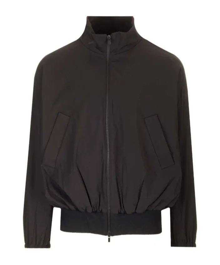 Logo Detailed Zipped Bomber Jacket