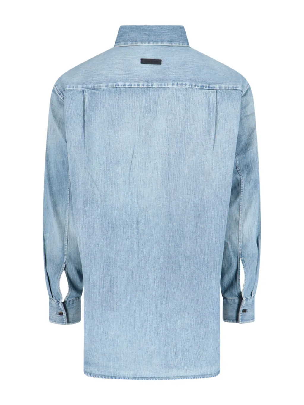 Curved Hem Denim Shirt
