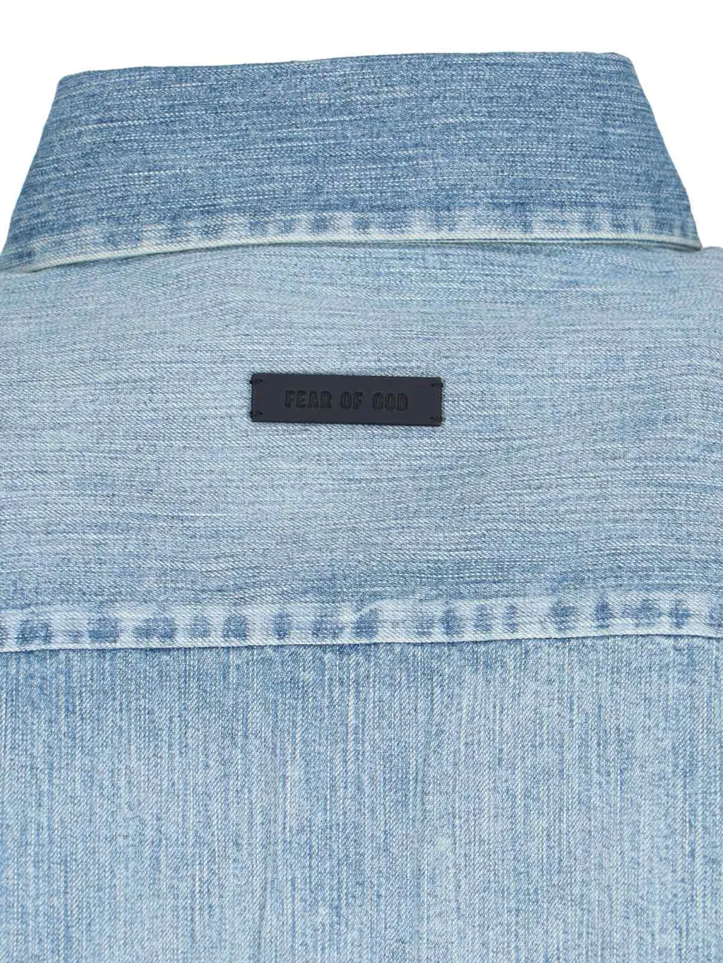 Curved Hem Denim Shirt