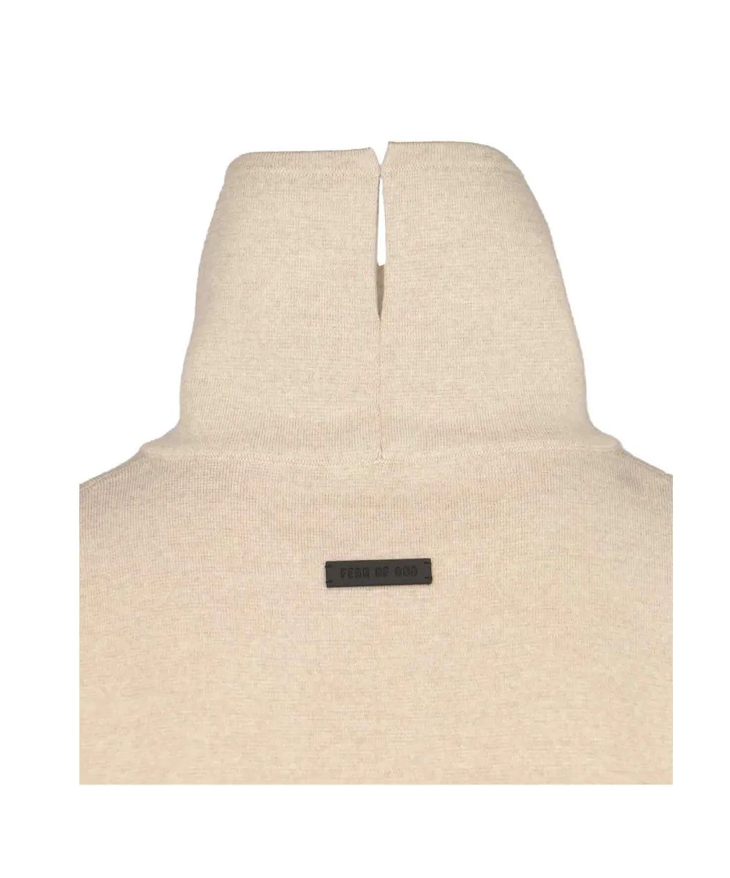 Knitted High Neck T-Shirt