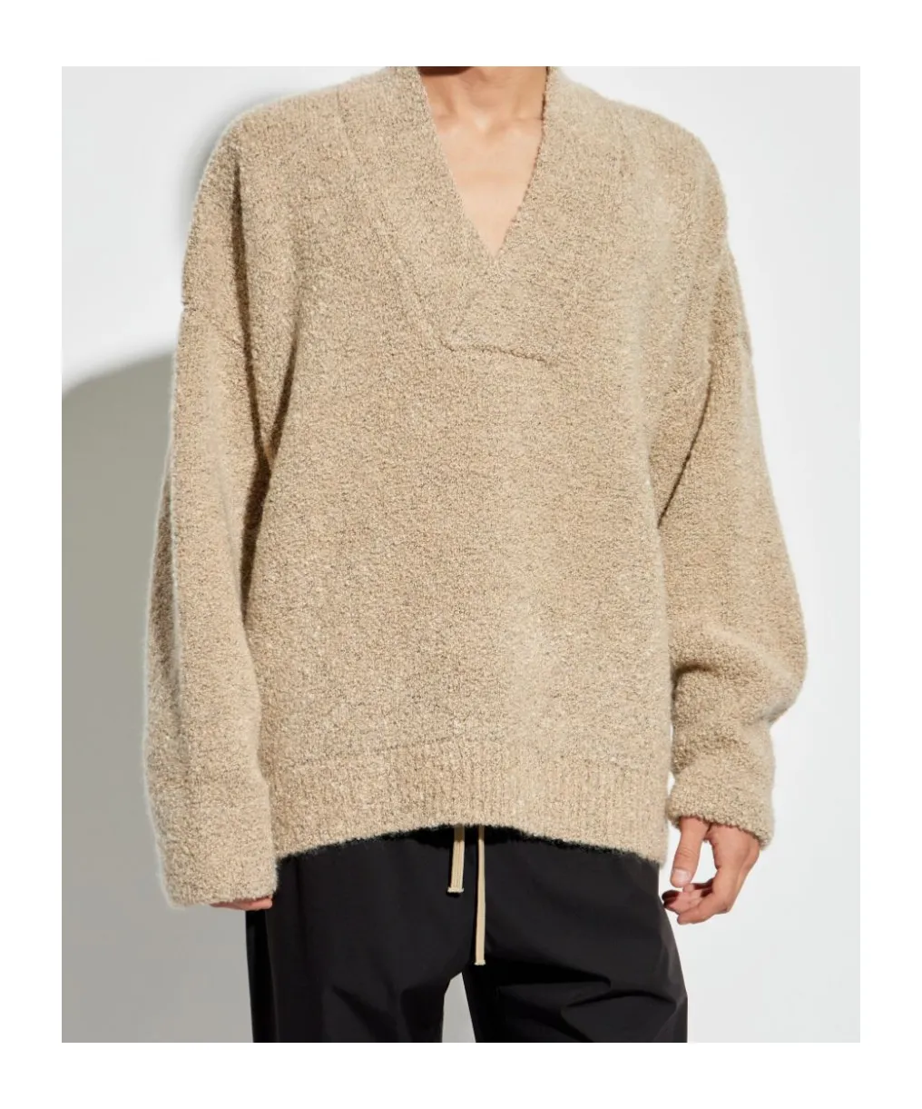Overlapping V-Neck Sweater