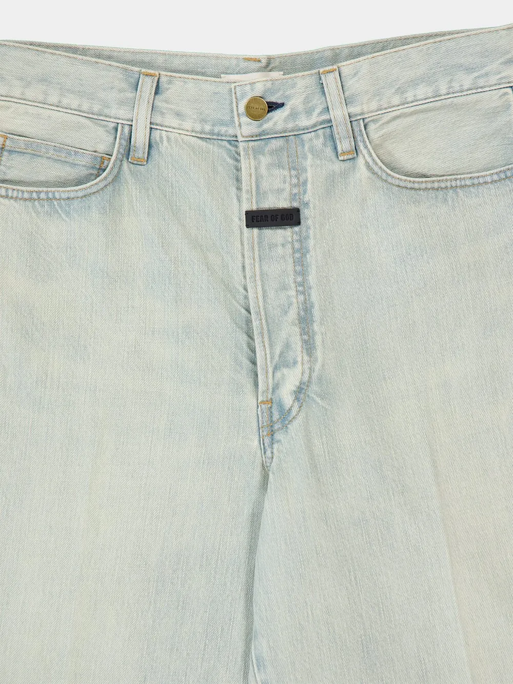 Straight-Leg Frayed-Edge Jeans
