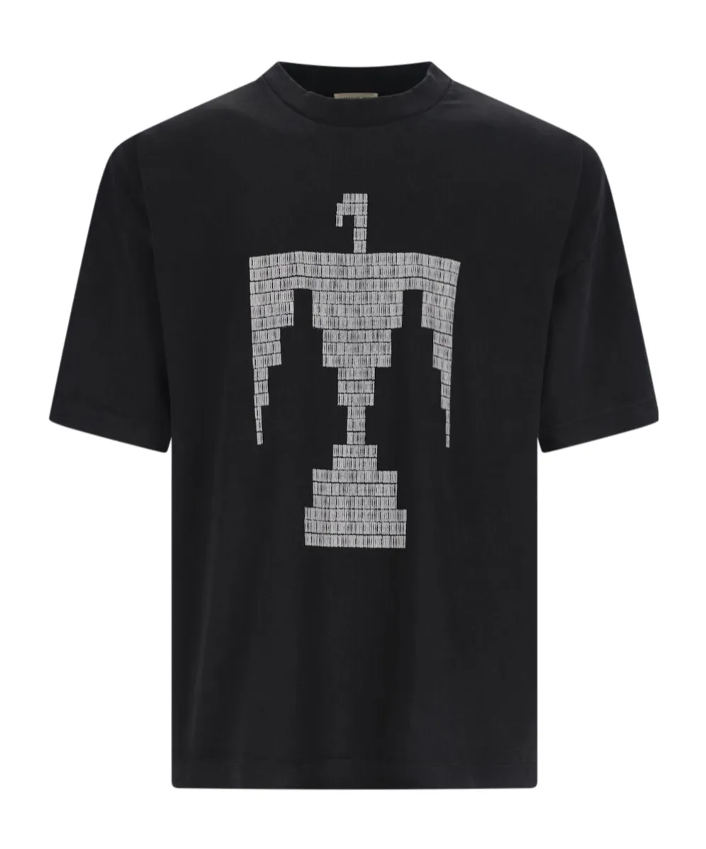 Patterned Crew Neck T-Shirt