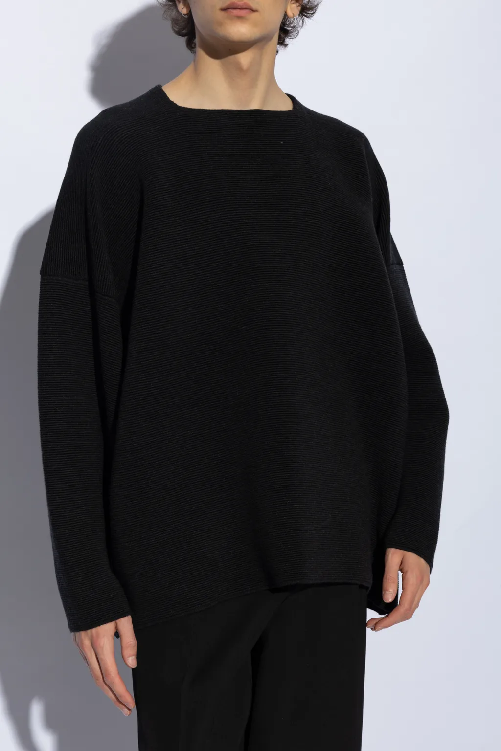 Ottoman Wool Ribbed Jumper