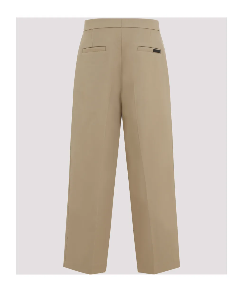 Straight Leg Pleated Tailored Pants