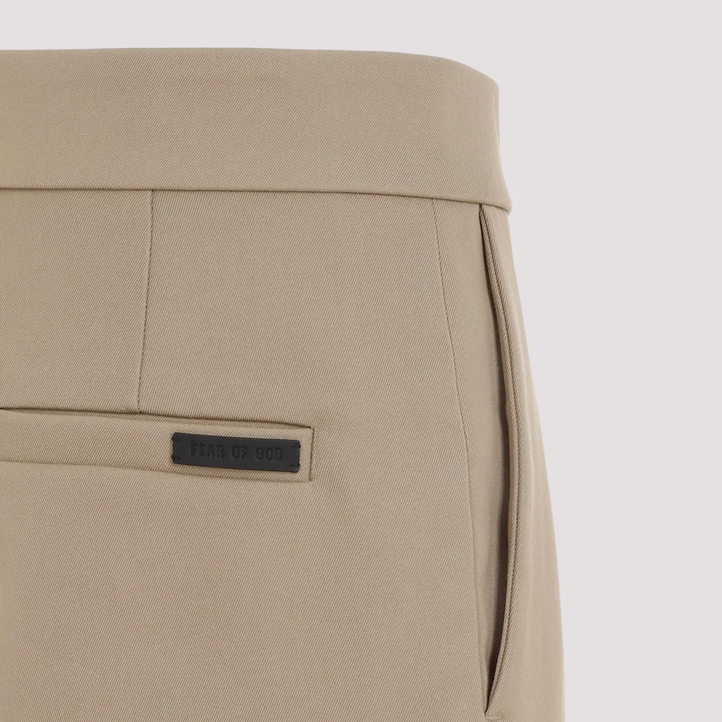 Straight Leg Pleated Tailored Pants
