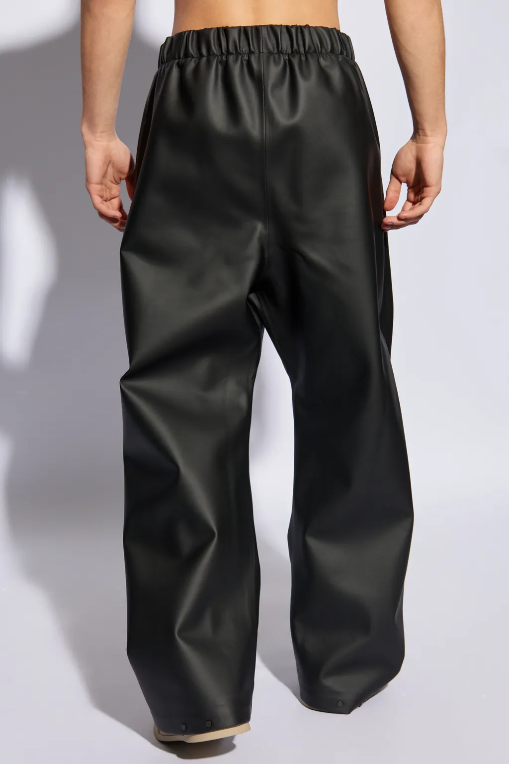 Pleated Wide-Leg Drawstring Trousers