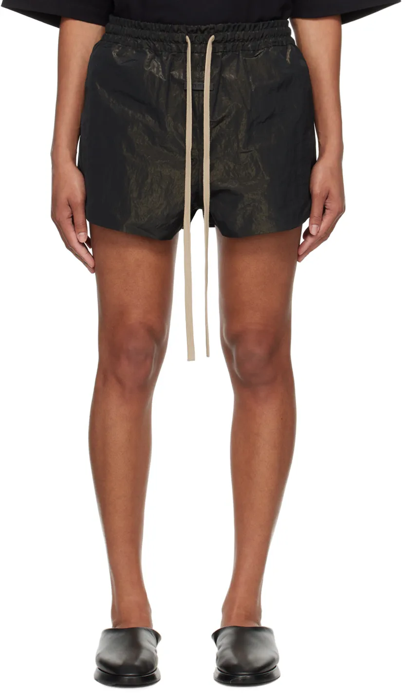 Logo-Patch Lamé Running Shorts