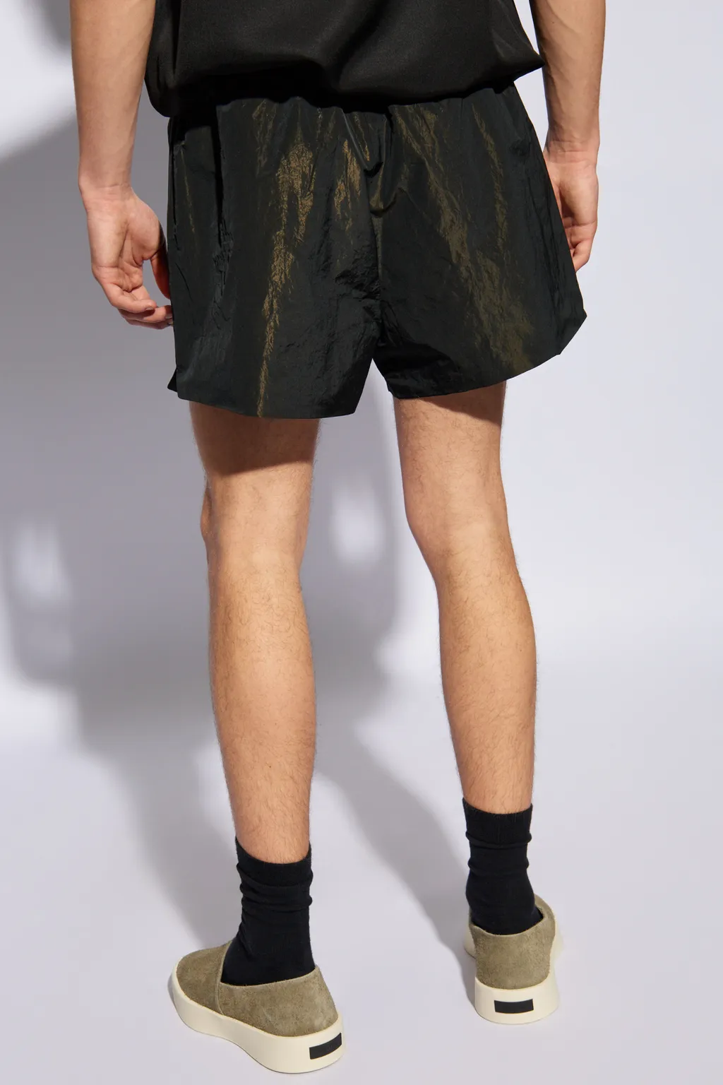 Logo-Patch Lamé Running Shorts