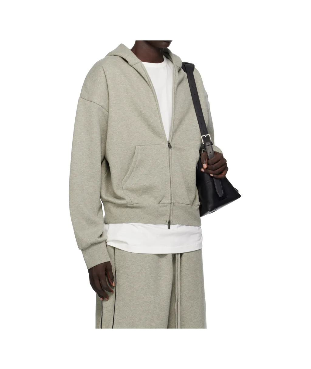 Zipper Hooded Sweatshirt