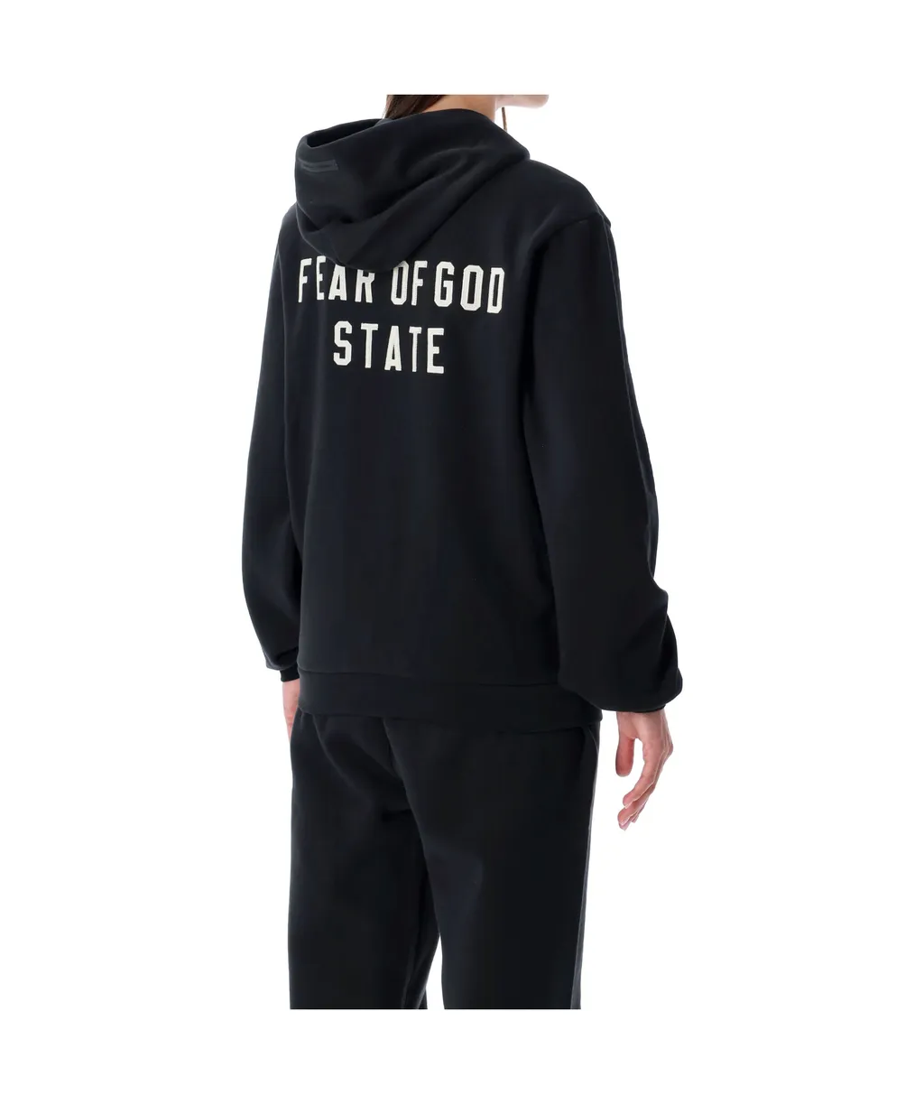 Logo Printed Zipped Hoodie