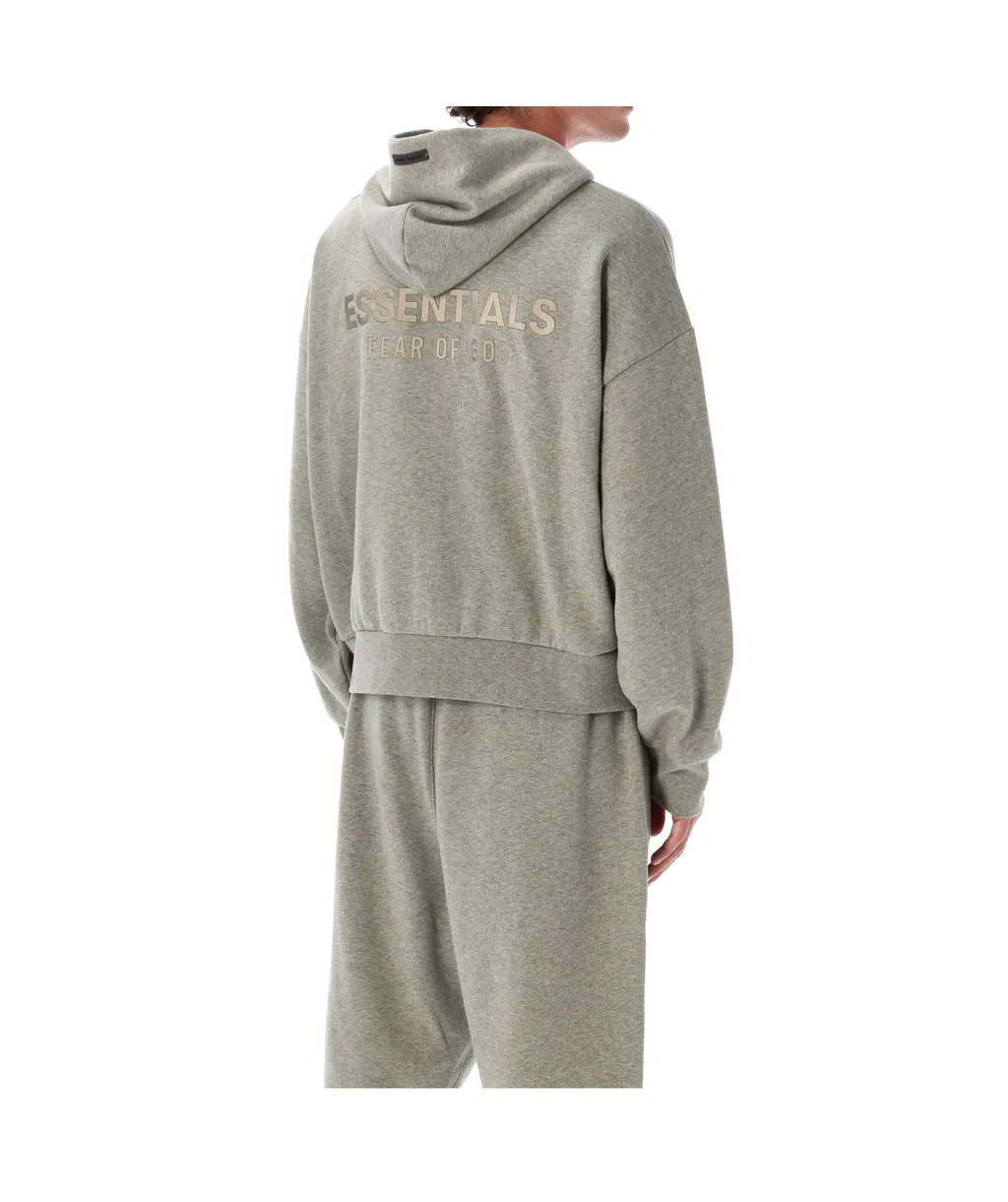 Logo Plaque Zipped Hoodie
