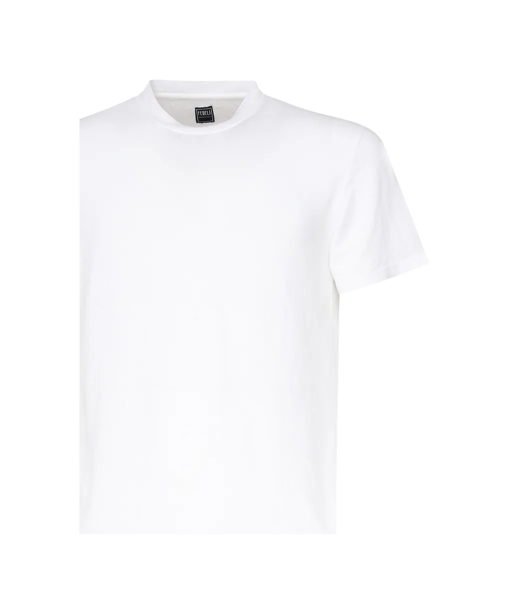 Flex Linen Crew Neck T-Shirt