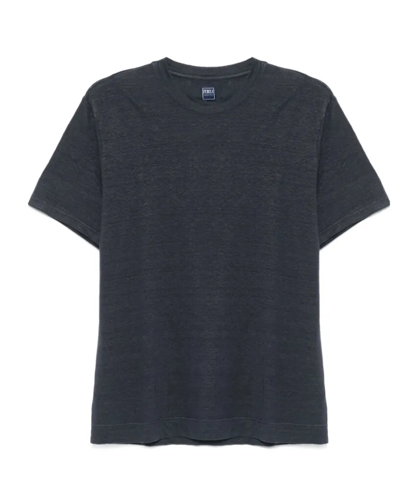 Stretch Linen Short-Sleeve T-Shirt